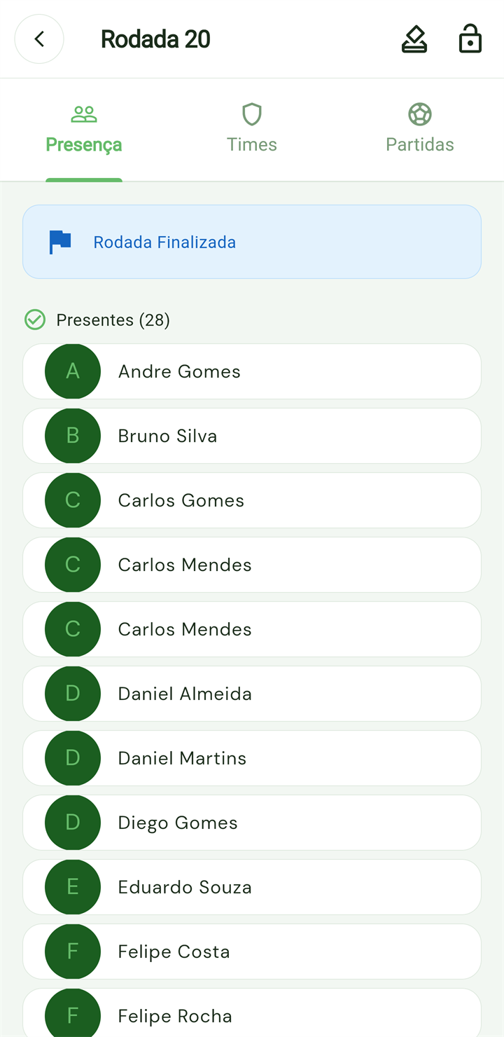 Confirmação de presença